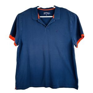 Vilebrequin Men's Size 3XL Comfort Fit Polo Shirt Navy Blue 100% Cotton